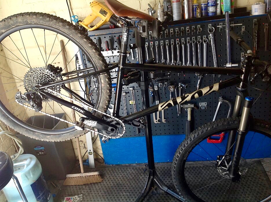 Bike in workstand